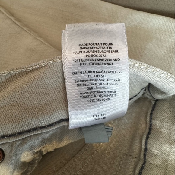 Polo Ralph Lauren Sullivan Slim Cream/Light Beige Denim Jeans - Picture 13 of 16